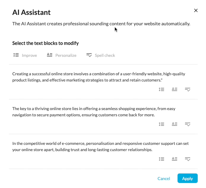 AI Assistant – Online Help