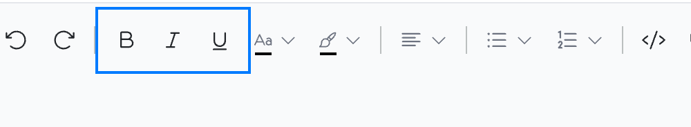 Step 3 — Apply bold, italic, or underline