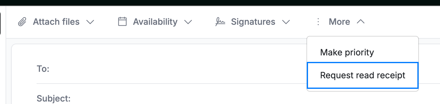 Step 3 — Select Request read receipt