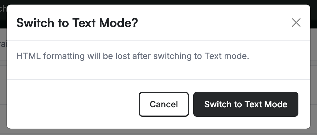 Step 3 — Confirm the switch to plain text