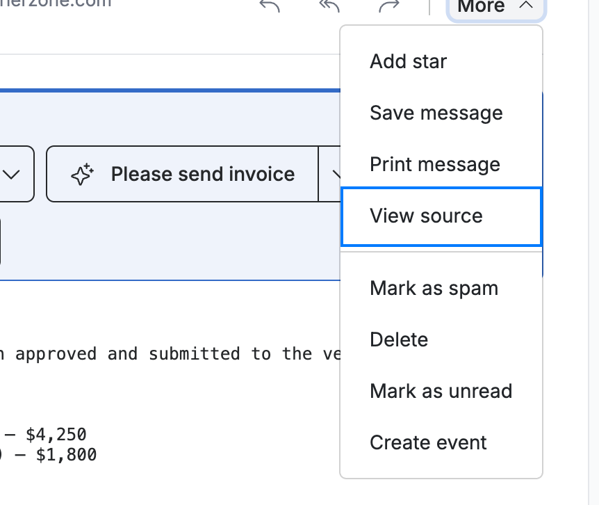 Step 2 — Select View source