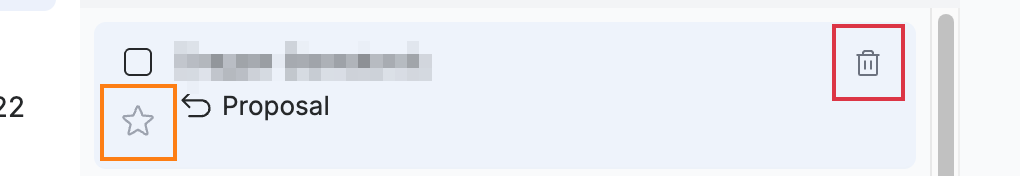 Step 1 — Hover over a message row