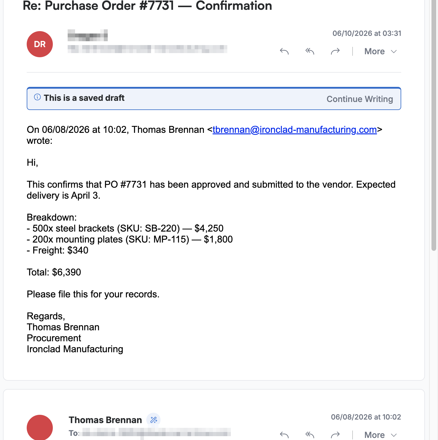 Step 2 — Open the conversation