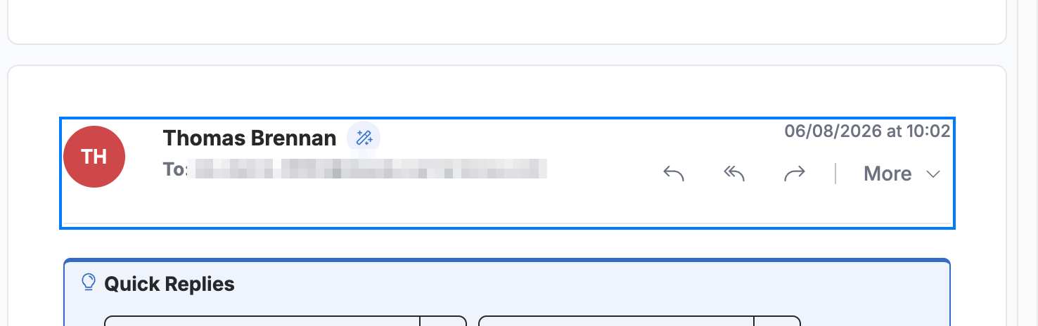 Step 3 — Read an earlier message in the thread