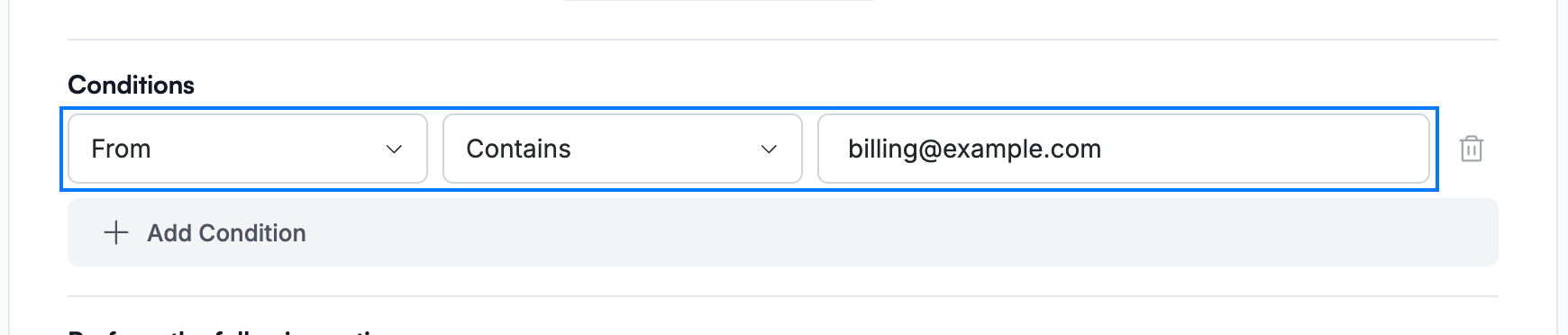 Step 6 — Set a condition