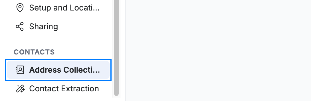 Step 2 — Open Address Collection
