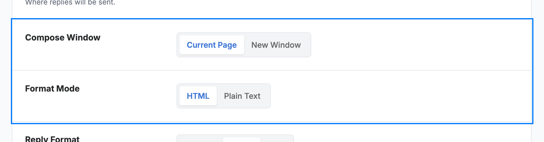 Step 4 — Choose your compose window and format