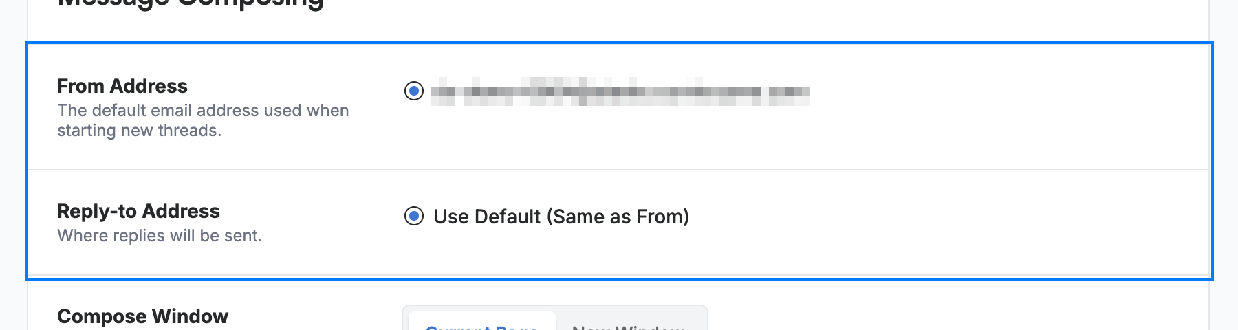 Step 3 — Set your From and Reply-to addresses