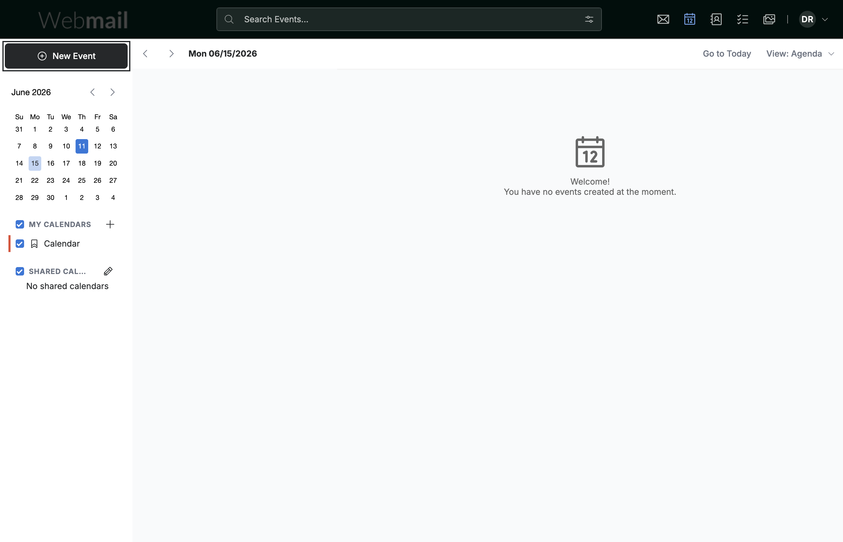 Step 1 — Click New Event