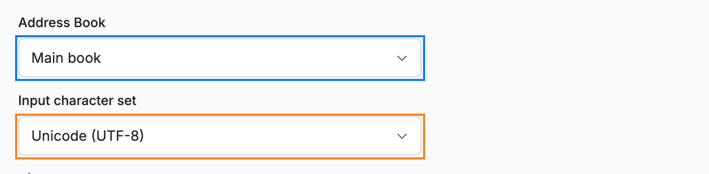Step 3 — Set the import options