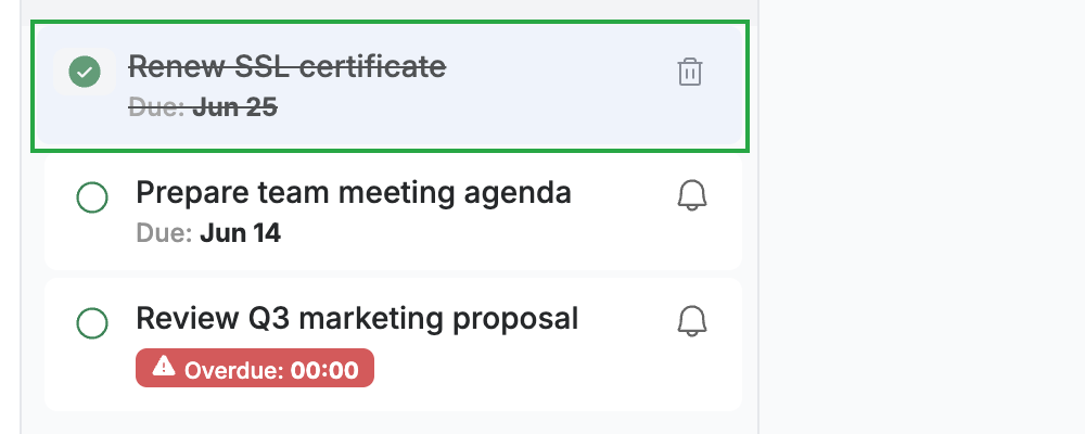 Step 3 — Confirm the task is complete