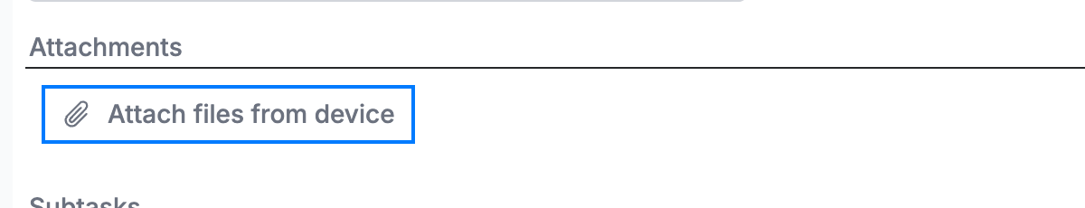 Step 2 — Click Attach files from device