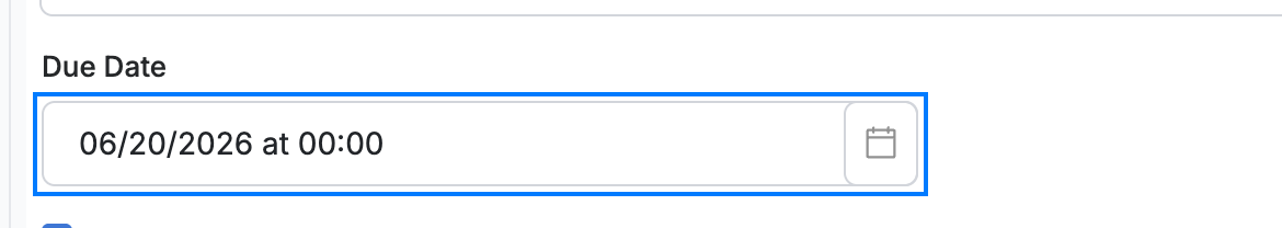 Step 1 — Open the task and set a due date