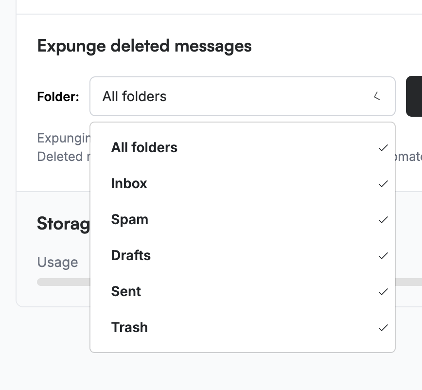 Step 5 — Choose which folder to clear