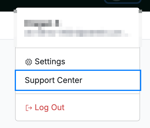 Step 2 — Select Support Center