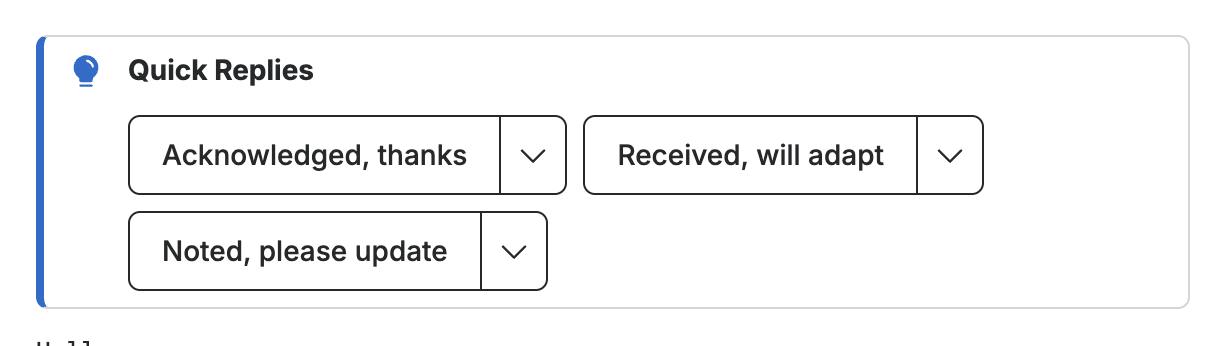 Step 2 — Review the suggested replies