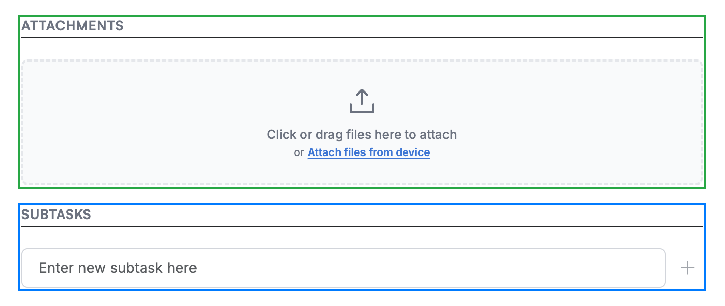 Step 4 — Add attachments and subtasks