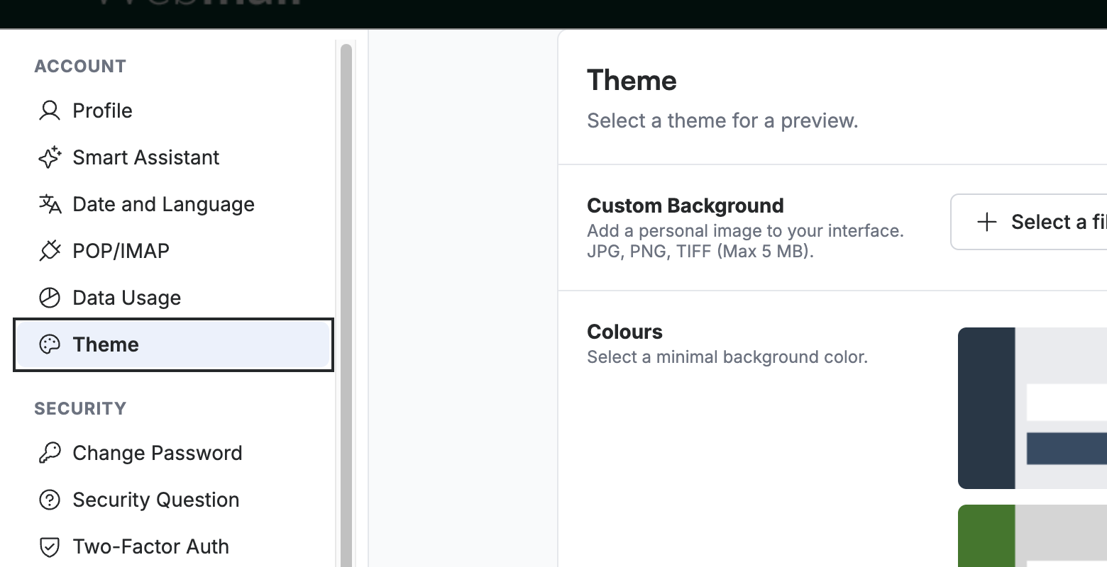 Step 2 — Select Theme